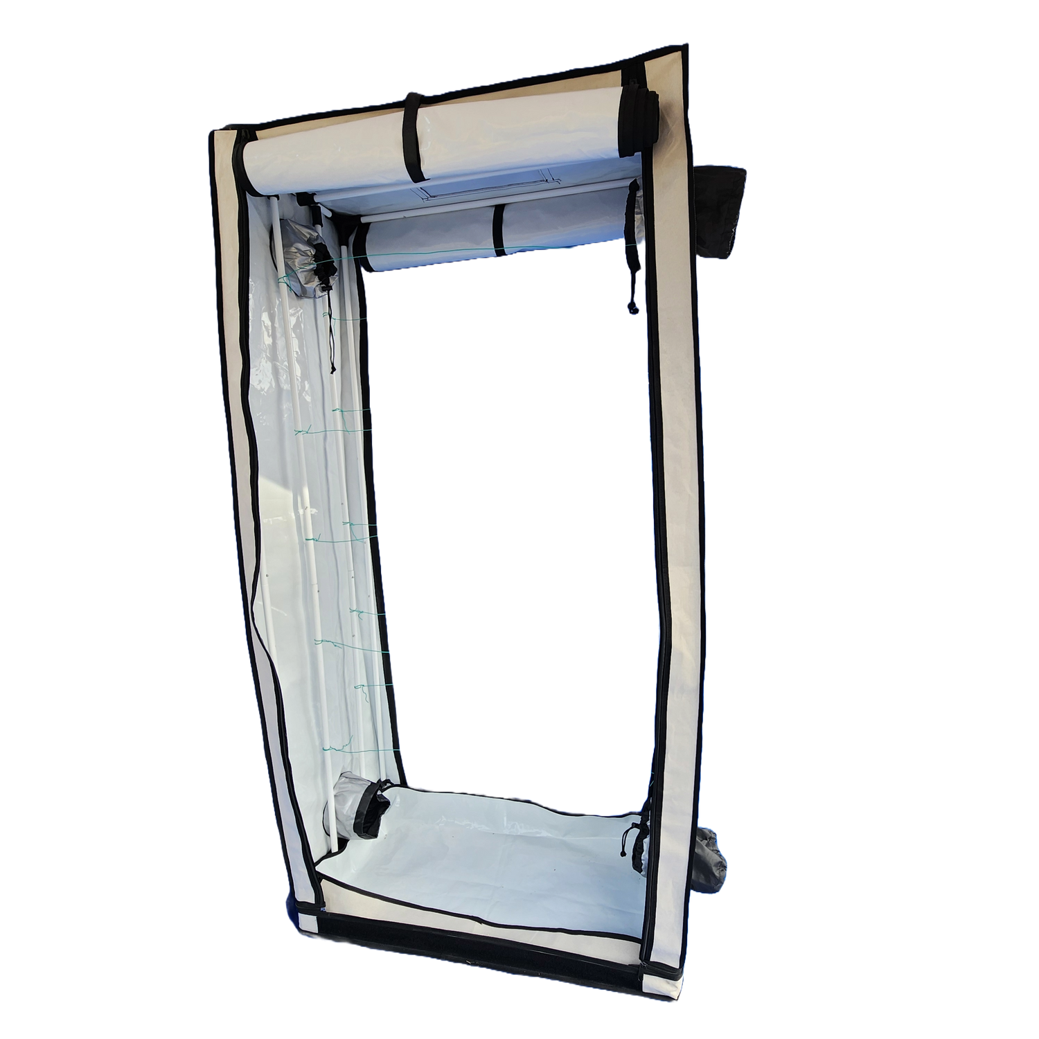 The image shows a vertical drying tent designed for drying plants